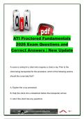 ATI PROCTORED FUNDAMENTALS EXAM COMPLETE PACKAGE DEAL