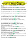 Oncologic Disorders&colon; Nursing Care&comma; Cancer &NewLine;Development&comma; and Treatment Strategies UPDATED &NewLine;ACTUAL  Questions and CORRECT Answers 