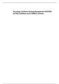 Oncology and Basic Nursing Management UPDATED &NewLine;ACTUAL Questions and CORRECT Answers &NewLine;
