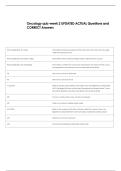 Oncology quiz-week 2 UPDATED ACTUAL Questions and &NewLine;CORRECT Answers