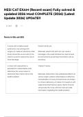 HESI CAT EXAM &lpar;Recent exam&rpar; Fully solved & updated 2026 Most COMPLETE &lpar;2026&rpar; &lpar;Latest Update 2026&rpar; UPDATE&excl;&excl;
