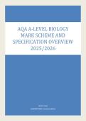 AQA A-LEVEL BIOLOGY PAPER 1 2025 MARK SCHEME
