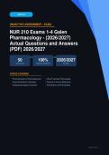 NUR 210 Pharmacology Exams 1-4 Galen Actual Q&As Actual Exam 2026&sol;2027 &ndash; Complete Exam-Style Questions & Answers &vert; 100&percnt; Certified Verified &ndash; Pass Guaranteed &ndash; A&plus; Graded