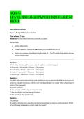 AQA A-LEVEL BIOLOGY PAPER 1 2025 MARK SCHEME&NewLine;