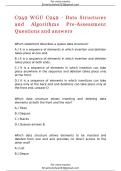 C949 &vert; WGU C949 &vert; Data Structures and Algorithms Pre-Assessment Questions and answers&period;