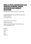 BIOD 101 FINAL PRACTICE SET 2026 &NewLine;PORTAGE LEARNING TESTED &NewLine;QUESTIONS AND CORRECT &NewLine;SOLUTIONS 