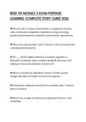 BIOD 101 MODULE 3 EXAM PORTAGE &NewLine;LEARNING COMPLETE STUDY GUIDE 2026 