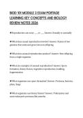 BIOD 101 MODULE 3 EXAM PORTAGE &NewLine;LEARNING KEY CONCEPTS AND BIOLOGY &NewLine;REVIEW NOTES 2026 