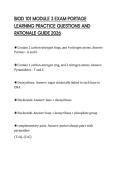BIOD 101 MODULE 3 EXAM PORTAGE &NewLine;LEARNING PRACTICE QUESTIONS AND &NewLine;RATIONALE GUIDE 2026 
