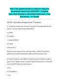 WGU C784 Applied Healthcare Statistics Objective Assessment Actual Exam 2026&sol;2027 &vert; Complete Exam-Style Questions with Detailed Rationales &vert; Pass Guaranteed &ndash; A&plus; Graded