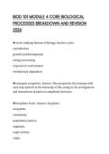 BIOD 101 MODULE 4 CORE BIOLOGICAL &NewLine;PROCESSES BREAKDOWN AND REVISION &NewLine;2026