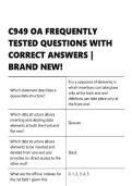 C949 OA &vert;  FREQUENTLY TESTED QUESTIONS &vert;  WITH CORRECT ANSWERS &vert; BRAND NEW