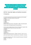  WGU C784 Applied Healthcare Statistics Final Exam Actual Exam 2026&sol;2027 &vert; Complete Exam-Style Questions with Detailed Rationales &vert; Pass Guaranteed &ndash; A&plus; Graded