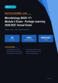 BIOD 171 Microbiology Module 2 Exam Portage Learning Actual Exam 2026&sol;2027 &ndash; Complete Exam-Style Questions & Answers &vert; 100&percnt; Certified Verified &ndash; Pass Guaranteed &ndash; A&plus; Graded