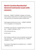 North Carolina Residential General Contractor exam with answers&period;