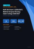  NUR 265 Medical-Surgical Nursing Exam 2 Galen College 50 Questions Actual Exam 2026&sol;2027 &ndash; Complete Exam-Style Q&As &vert; 100&percnt; Certified Verified &ndash; Pass Guaranteed &ndash; A&plus; Graded