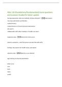 NSG 110 &lpar;foundations&sol;fundamentals&rpar; Exam questions&NewLine;and answers Graded A&plus; latest update&NewLine;during assessment&comma; what are methods of data collection&quest; -observation&NewLine;interview with clients and families&NewLine;medical history&NewLine;comprehensive or focused physical examinati