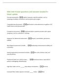 NSG Unit 4 Exam questions and answers Graded A&plus;&NewLine;latest update&NewLine;Focused Assessment -used to evaluate a specific problem&comma; such as&NewLine;assessing circulation&comma; movement&comma; and sensation post-surgery&NewLine;Comprehensive Assessment -performed on new admissions to gather 