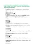 NR 605 DIAGNOSIS & MANAGEMENT IN PSYCHIATRIC-MENTAL HEALTH ACROSS THE LIFESPAN I PRACTICUM REVIEW  2026 EXAM QUESTIONS AND ANSWERS &vert;CHAMBERLAIN