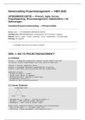 Samenvatting Projectmanagement HBO UITGEBREID 2026 &plus; 25 Oefenvragen - PRINCE2 Agile Scrum Waterval Planning WBS Risicomanagement Stakeholders IPMA-D Fasering 30&plus; Pagina's