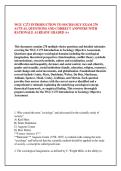WGU C273 INTRODUCTION TO SOCIOLOGY EXAM 270 &NewLine;ACTUAL QUESTIONS AND CORRECT ANSWERS WITH &NewLine;RATIONALE ALREADY GRADED A&plus; 