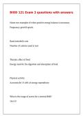 BIOD 121 Exam 3 questions with answers