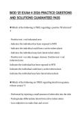 BIOD 121 EXAM 4 2026 PRACTICE QUESTIONS &NewLine;AND SOLUTIONS GUARANTEED PASS 