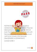 NGN HESI Exit Exam Questions and Correct &NewLine;Verified Answers &sol; HESI EXIT NGN Exam Prep &lpar;130 &NewLine;Ideal Questions and Answers for the HESI Exit &NewLine;Exam Prep&rpar;Questions and Correct Answers with &NewLine;Rationales&sol; Correctly Answered  Questions and &NewLine;100&percnt; Correct Answer