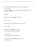 Nurs-110 Exam 5 questions and answers Graded A&plus;&NewLine;latest update&NewLine;Homeostasis -relatively constant internal physical and chemical conditions&NewLine;that organisms maintain&NewLine;Electrolytes&NewLine;Water content of the body -45-75&percnt; for adults&NewLine;70-80&percnt; for infants&NewLine;Body water