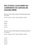 BIOD 121 MODULE 2 EXAM SUMMER 2026 &NewLine;COMPREHENSIVE TEST QUESTIONS AND &NewLine;SOLUTIONS VERIFIED 