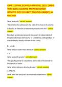 CHM 113 FINAL EXAM &lpar;UMIAMI FALL 2025&rpar; EXAMS WITH 100&percnt; ACCURATE ANSWERS NEWEST UPDATED 2025&sol;2026 BEST SOLUTION GRADED A&plus; FOR PASS