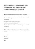 BIOD 121 MODULE 2 EXAM SUMMER 2026 &NewLine;EXAMINATION TEST QUESTIONS AND &NewLine;CORRECT ANSWERS FULL REVIEW