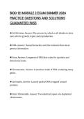 BIOD 121 MODULE 2 EXAM SUMMER 2026 &NewLine;PRACTICE QUESTIONS AND SOLUTIONS &NewLine;GUARANTEED PASS 