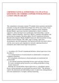 CERTIFIED CLINICAL SUPERVISOR &lpar;CCS&rpar; 270 ACTUAL &NewLine;QUESTIONS AND VERIFIED ANSWERS WITH RATIONALE &NewLine;LATEST UPDATE 2026-2027
