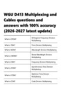 WGU D413 &vert; Multiplexing and Cables &vert; questions and answers &vert;  with 100- accuracy &lpar;2026-2027 latest