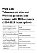 WGU D413  &vert; Telecommunication and Wireless &vert;  questions and answers with 100- accuracy &lpar;2026-2027&rpar;