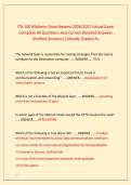 ITN 100 Midterm Exam Newest 2026&sol;2027 Actual Exam &NewLine;Complete All Questions And Correct Detailed Answers &NewLine;&lpar;Verified Answers&rpar; &vert;Already Graded A&plus;