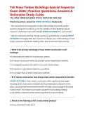 Tall Mass Timber Buildings Special Inspector Exam 2026 &vert; Practice Questions&comma; Answers & Rationales Study Guide