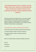 N212 PATHOPHYSIOLOGY EXAM 1 &lpar;EASTWICK COLLEGE&rpar; &NewLine;NEWEST 2026 ACTUAL EXAM&vert; N212 PATHOPHYSIOLOGY &NewLine;EXAM 1 REVIEW WITH COMPLETE 400 REAL EXAM &NewLine;QUESTIONS AND CORRECT VERIFIED ANSWERS&sol; ALREADY &NewLine;GRADED A&plus; 