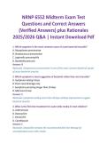 NRNP 6552 Midterm Exam Test Questions and Correct Answers &lpar;Verified Answers&rpar; plus Rationales 2025&sol;2026 Q&A &vert; Instant Download Pdf