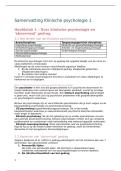 Samenvatting Klinische Psychologie 1a &vert; Open Universiteit &vert; 2025&sol;26