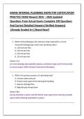 MAINE INTERNAL PLUMBING INSPECTOR CERTIFICATION &NewLine;PRACTICE EXAM Newest 2025 &ndash; 2026 Updated &NewLine;Questions From Actual Exams Complete 100 Questions &NewLine;And Correct Detailed Answers &lpar;Verified Answers&rpar; &NewLine;&vert;Already Graded A&plus;&vert;&vert;Brand New&excl;&excl; 