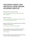 WGU ACADEMY US HISTORY 1 STUDY&NewLine;GUIDE 2026 FULL CONTENT QUESTIONS&NewLine;AND ANSWERS COMPLETE SET