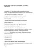 MGMT 304 FINAL QUESTIONS AND VERIFIED ANSWERS