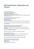 RBT Practice Exam - 85 Questions and Answers