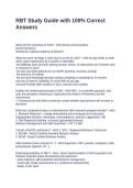 RBT Study Guide with 100&percnt; Correct Answers