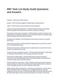 RBT Task List Study Guide Questions and Answers