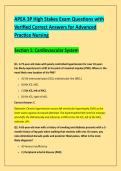 APEA 3P High Stakes Exam Questions with &NewLine;Verified Correct Answers for Advanced &NewLine;Practice Nursing