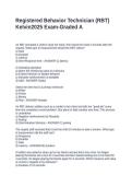 Registered Behavior Technician &lpar;RBT&rpar; Kelvin2025 Exam-Graded A