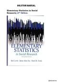 Solution Manual for Elementary Statistics in Social Research&comma; 12th Edition by Jack A&period; Levin&period; All 12 Chapters are covered&period;